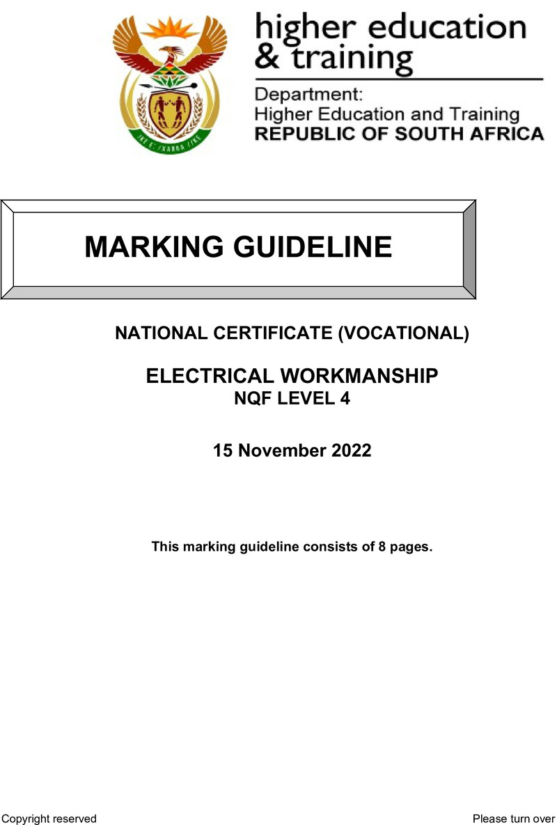 Nc950 Electrical Workmanship L4 Nov Memo 2022 Signed Off