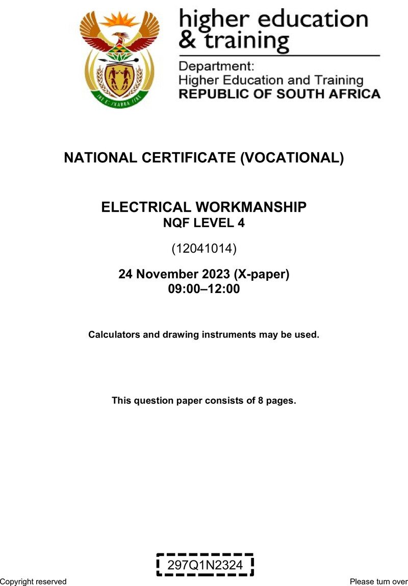 Nc950 Electrical Workmanship L4 QP Nov 2023 Signed Off