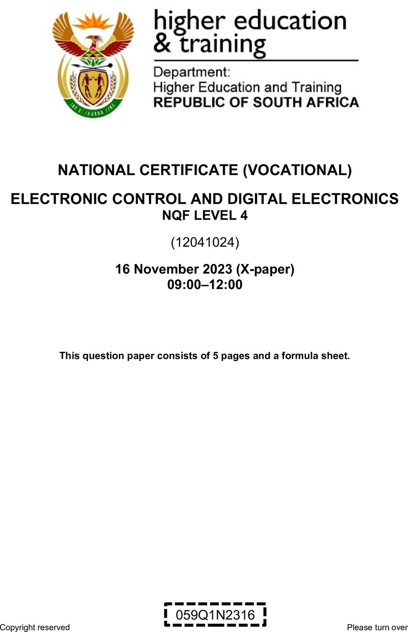Electronic Control And Digital Electronics L4 QP Nov 2023 Signed preview