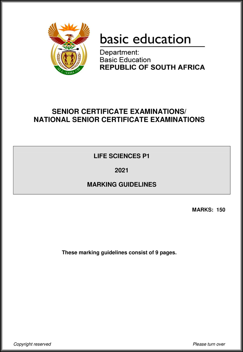Grade 12 Life Sciences past paper 2021 – life sciences p1 may june 2021 mg eng gr12