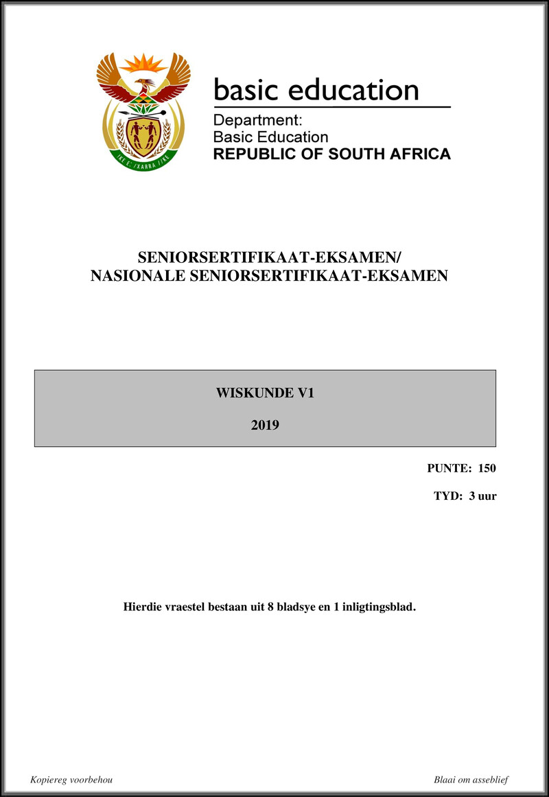 Mathematics P1 May June 2019 Afr Gr12