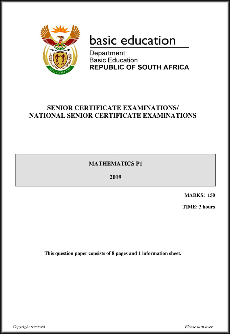 Mathematics P1 May June 2019 Eng Gr12