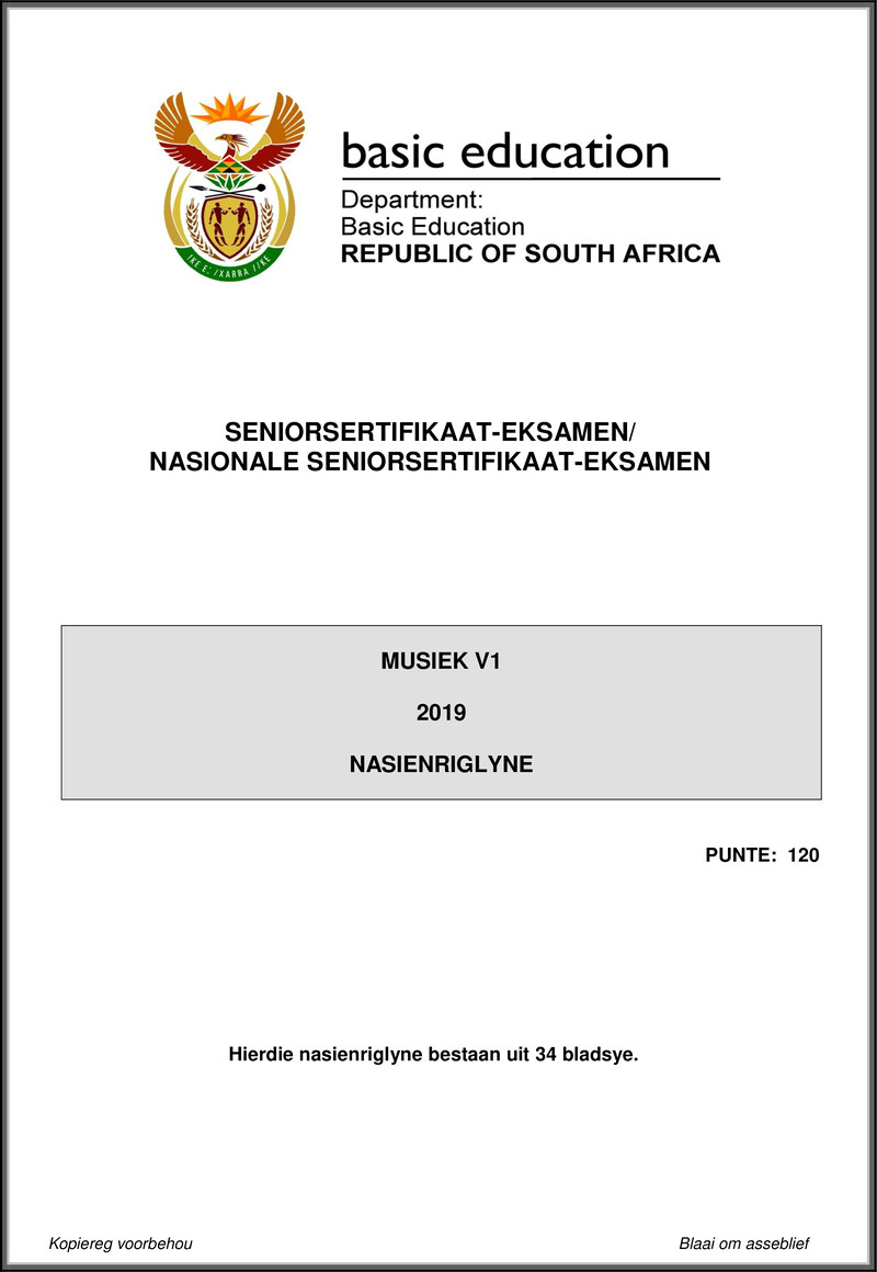 Music P1 May June 2019 Memo Afr Gr12