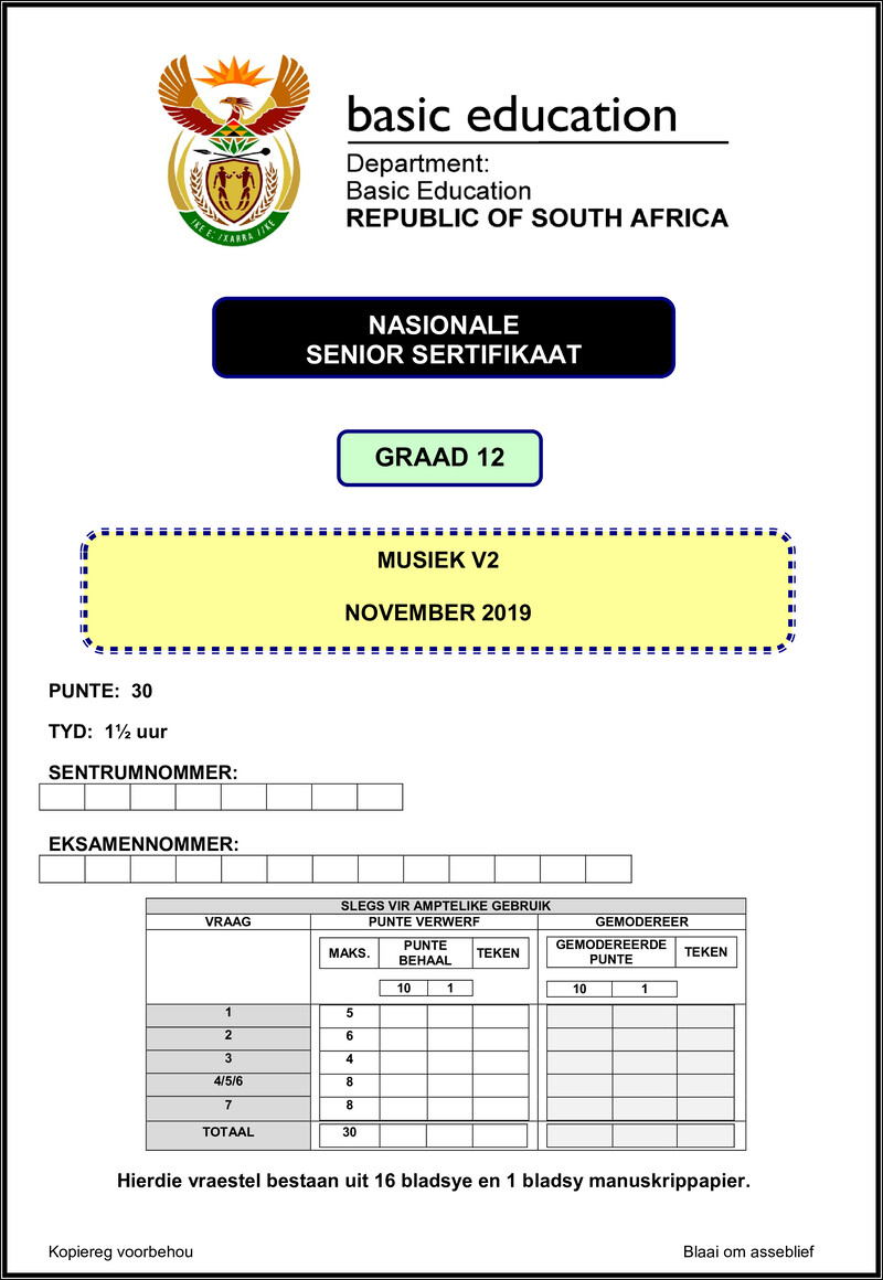 Music P2 Nov 2019 Afr Gr12