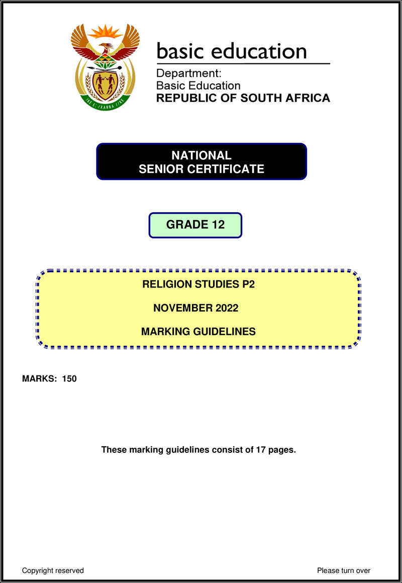Religion Studies P2 Nov 2022 Mg Eng Gr12