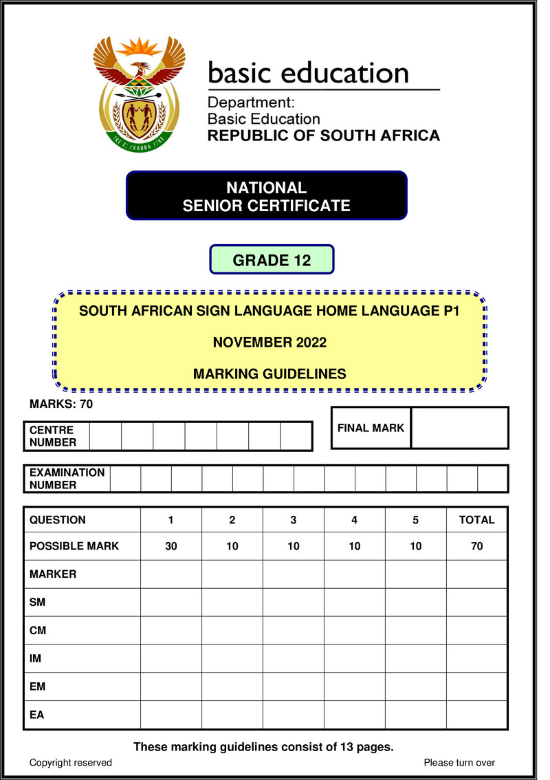 Sasl Hl P1 Nov 2022 Mg Gr12