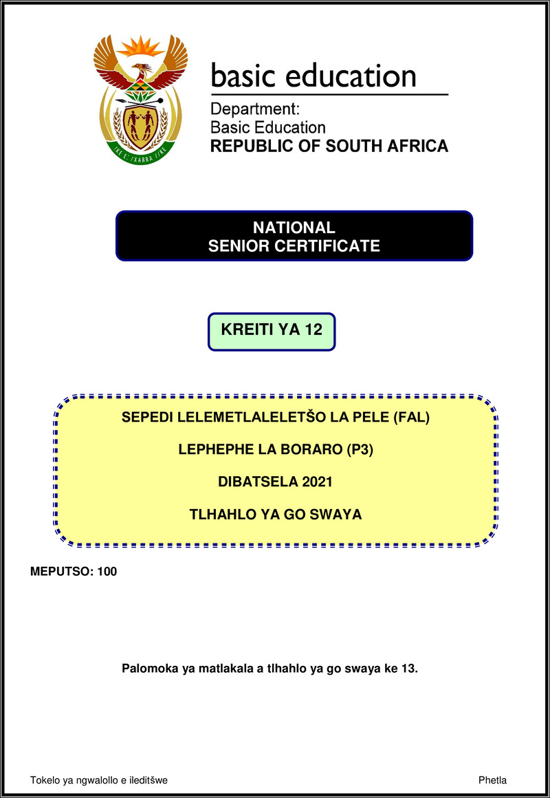 Sepedi Fal P3 Nov 2021 Mg Gr12