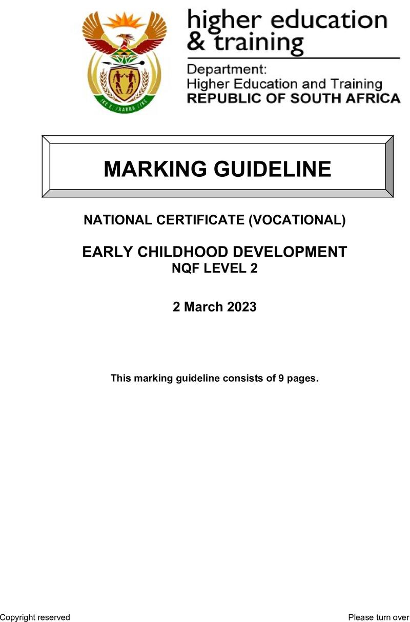 Early Childhood Development L2 Supp Memo Feb 2023 Signed Off