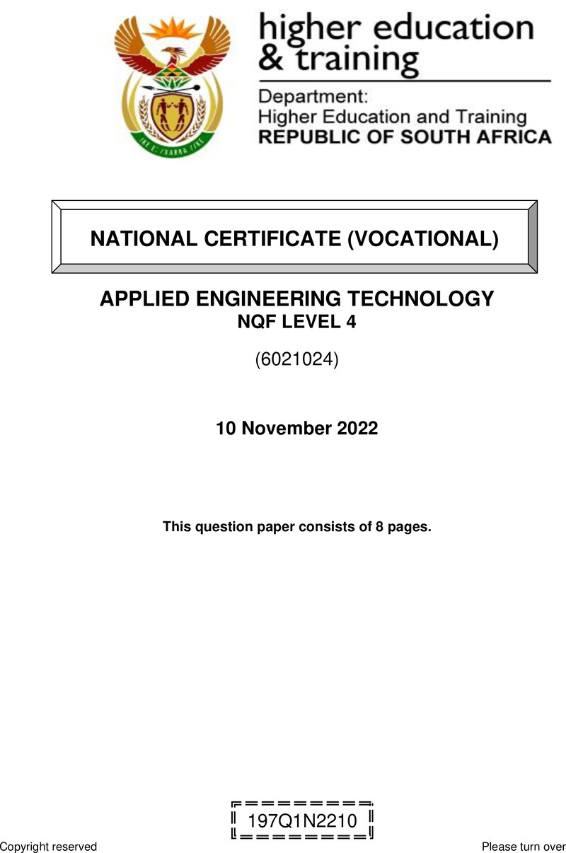 Nc210 Applied Engineering Technology L4 QP Nov 2022 Signed Off