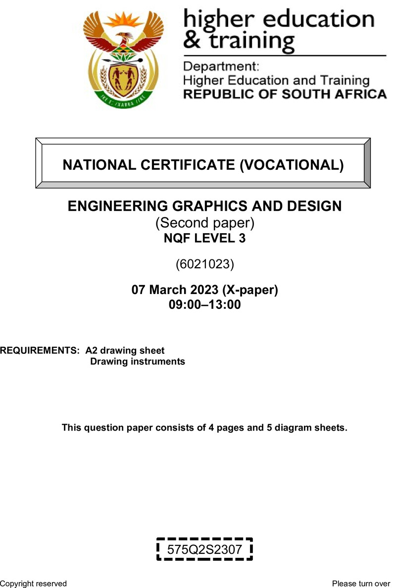 Nc1120 Engineering Graphics And Design L3 P2 QP Supp Feb 2023