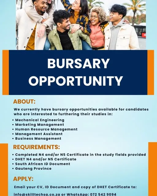 SKILLTECH SA BURSARY OPPORTUNITY – APPLY NOW