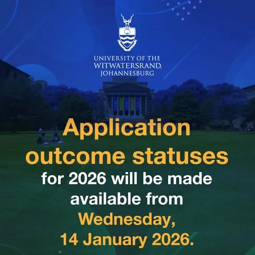 2026 Application Outcome Status Update | University of the Witwatersrand, Johannesburg (Wits)