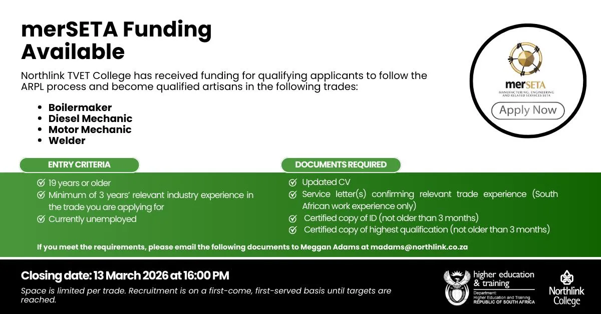 merSETA ARPL Funding Opportunity for Experienced Artisans