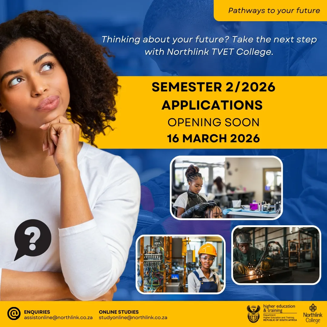 Northlink TVET College – Semester 2/2026 Applications Opening Soon